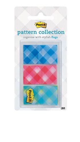 Post-it 60 Per Pkg 0.94 In. Wide Color Mixing Flags W/Gingham Pattern Collection