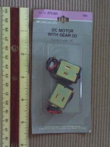 ARCHER DC MOTOR WITH GEAR 1.5-3 VOLTS # 273-231 (2 PACK)