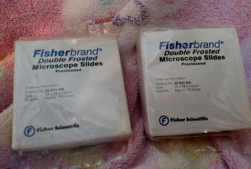 Fisherbrand Double Frosted Microscope Slides Precleaned 25x75x1mm 1/2 Gross