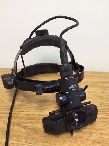 Heine Indirect Ophthalmoscope, model Omega 180 with Carl Zeiss 6v power supply.