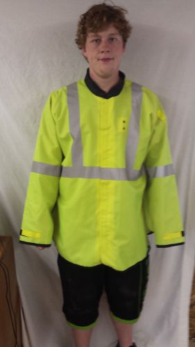 Nasco Protective Outerwear HiVis Reversible Police Coat fluorescent lime-Yellow