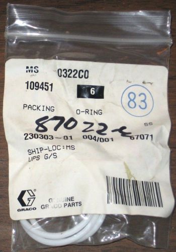 Graco o-ring packing 109451 109-451 for monark and president pumps for sale