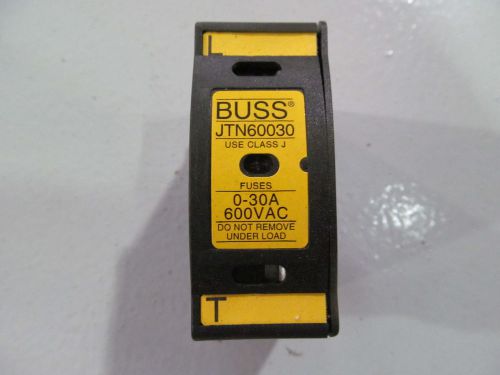 Buss JTN60030 Class J Fuse Holder 0-30A 600 VAC With Fuse