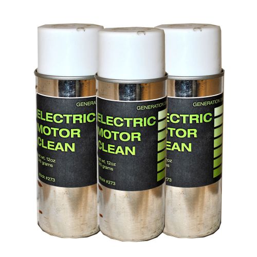 Electric Motor Clean 12oz cans, 3 pc Lot