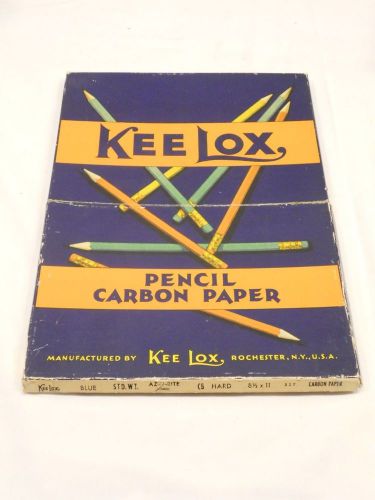 KEE-LOX PENCIL CARBON PAPER, 8-1/2&#034; X 11&#034;, BLUE