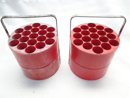 LOT OF 2 IEC 5719 RED 15ML CENTRIFUGE ADAPTER INSERT