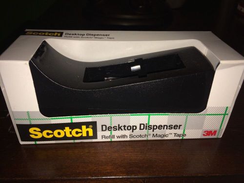 Scotch C-38-MX Black Weighted Desktop Tape Dispenser 1&#034; Core - NEW