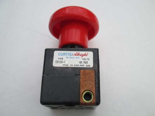 Curtis/Albright Contactor ED125-1 48V with EMERGENCY E-STOP PUSHBUTTON