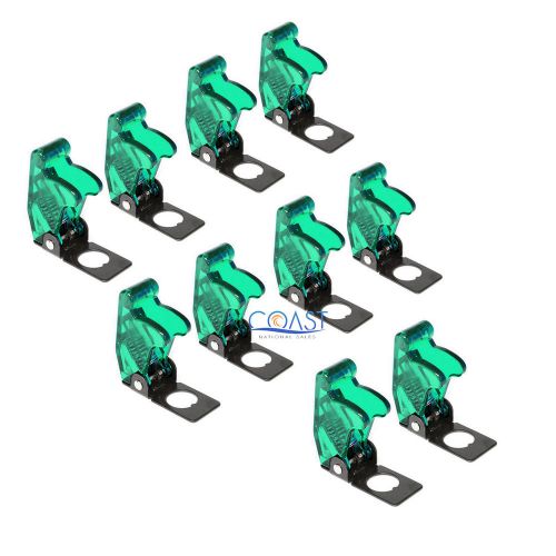 10X Car Marine Industrial Spring-Loaded Toggle Switch Safety Cover - Clear Gree