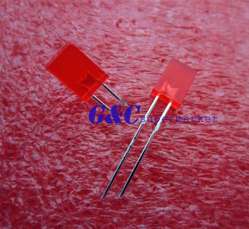 100PCS 2x5x7mm Rectangle LED Red Colour Red Light Emitting Diode Good quality