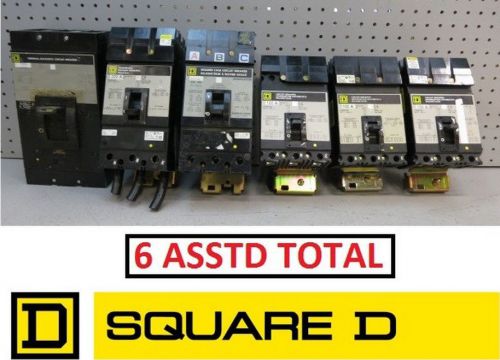 6 as is asstd square d circuit breakers fa36100 lal36400 ka36200 for sale