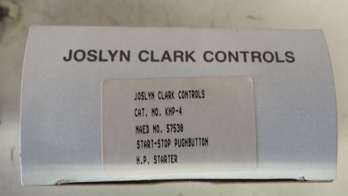 JOSLYN CLARK KHP-4 NEW IN BOX START-STOP PUSHBUTTON KIT MISSING SCREWS  #A61