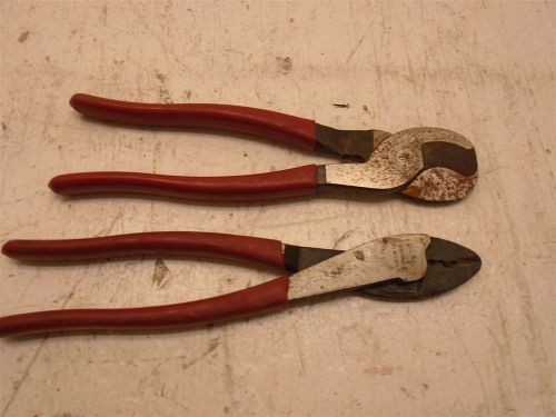 LOT OF (1) KLEIN 1005 CRIMPER AND (1) KLEIN 63050 CABLE CUTTER, USED