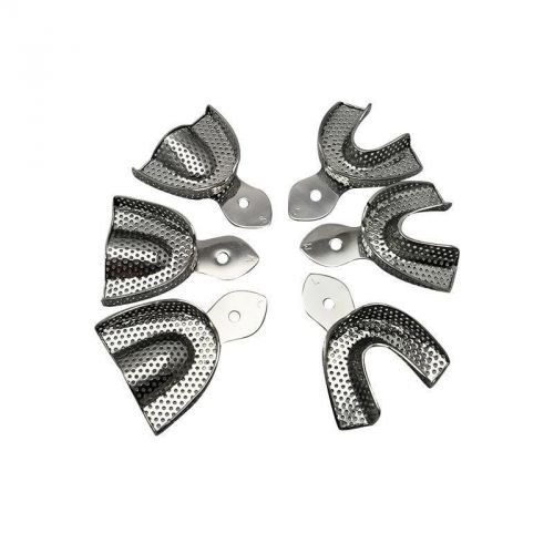 1Set  6PCS Dental Stainless Steel Anterior Impression Trays big middle small2015
