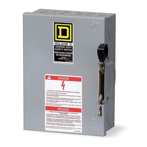 DISCONNECT Safety Switch, 240VAC, 3PST, 30 Amps AC SQUARE D P/N DU321   I0915