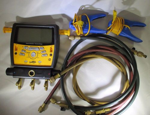 Fieldpiece sman3 3 port digital manifold + vacuum gauge clamps hoses &amp; carry bag for sale