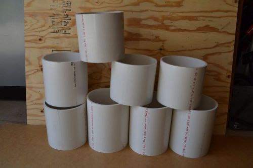 New 8&#034; Inch Schedule 40 White Soild Core PVC Pipe Cutoffs - Charlotte Pipe