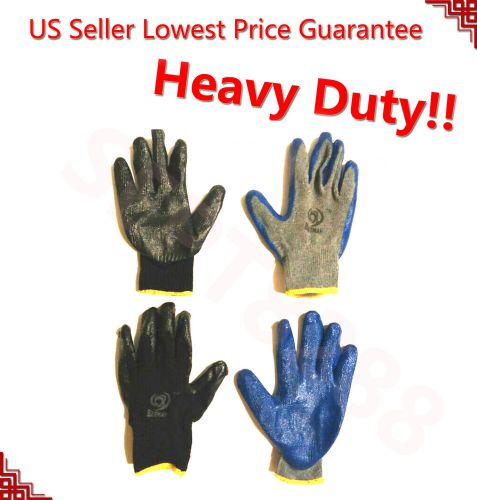 Wholesale 240 pair pemium latex rubber palm coated heave duty work gloves for sale