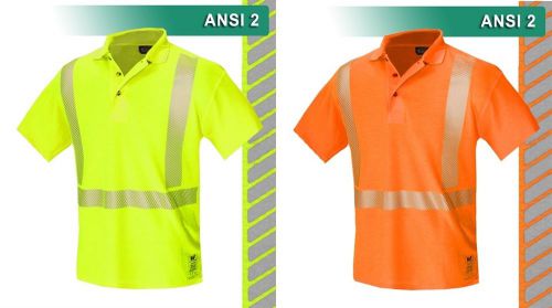 Reflective Apparel Safety Polo Shirt Short Sleeve Hi Viz Work ANSI VEA-302-CT