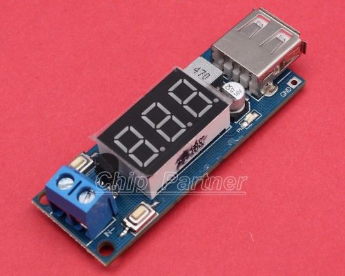 DC-DC Step Down Power Module LED Display with 5V USB Charger for Arduino
