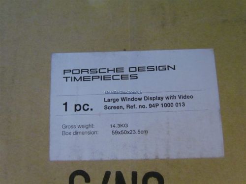 Unique piece - porsche designs timepieces window display with video screen new for sale
