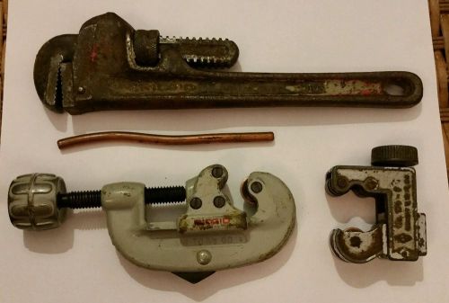 Vintage Pipe Tubing Cutter Lot of 3