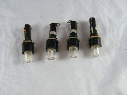Lot of 4 ~ panel mount fuse holders with indicator lights &amp; o-ring seals hlc-f for sale