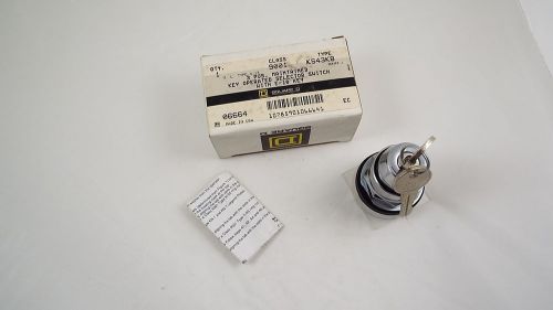 SQUARE D 9001-KS43K8 SERJ SELECTOR SWITCH KEY OPERATED 3 POSITION MAINTAINED NIB