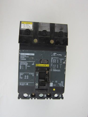 Square D Breaker FAB36020 FA 20 A 3 phase 20 amp breaker USED