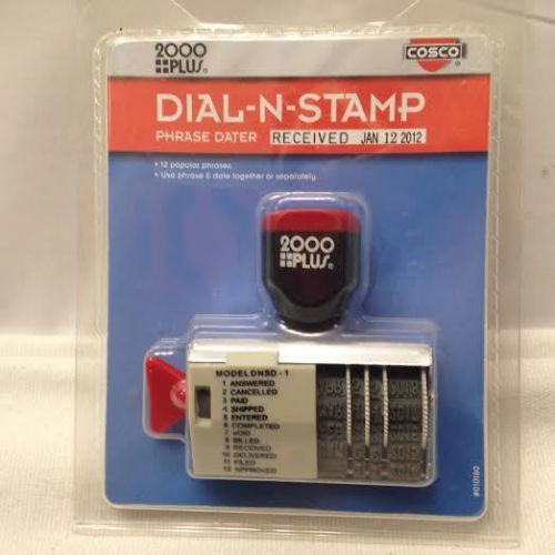 Cosco 010180 2000 PLUS Dial-N-Stamp, 12 Phrases, 1 1/2 x 1/8