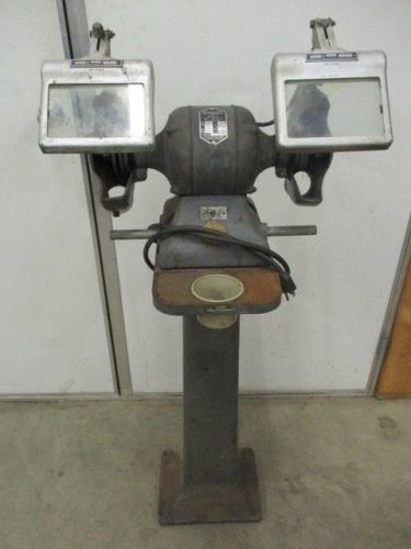 Stanley Grinder with pedestal wheel guards with Lights.