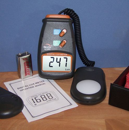 3-Range Light Meter for Science Projects, Research, Hydroponics, Greenhouse, Lux