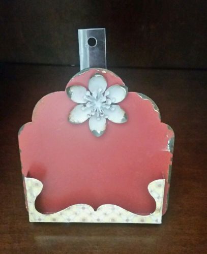 NEW Antique Looking Metal Business Card Holder with Stand