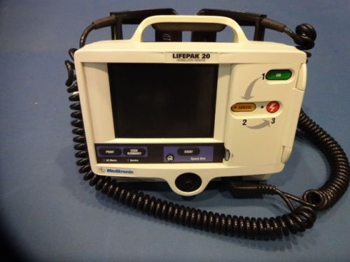 Physio-control lifepak 20 patient monitor with pacing/pacer, aed w/paddles for sale