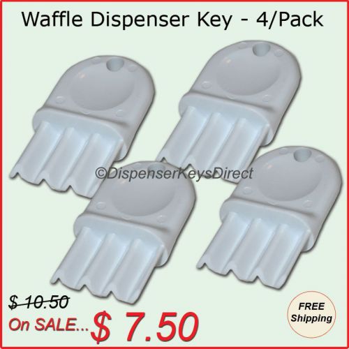 &#034;universal&#034; -  waffle key for paper towel &amp; toilet tissue dispensers (4/pk.) for sale