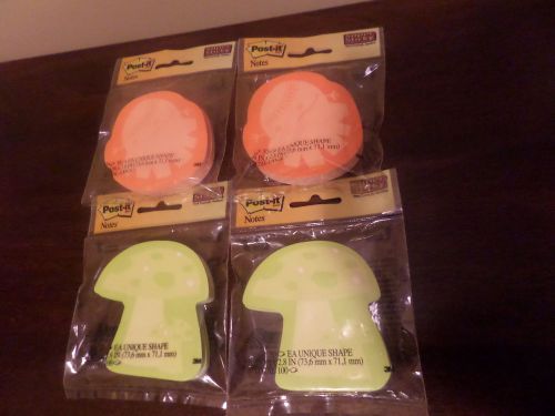 Lot of 4 Pkgs NEW 3M *Post It Notes *Super Sticky* Unique Shapes* Made In USA