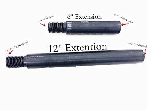 6&#034; &amp; 12” core drill bit extension 1-1/4” - 7 female to 1-1/4” - 7 male for sale