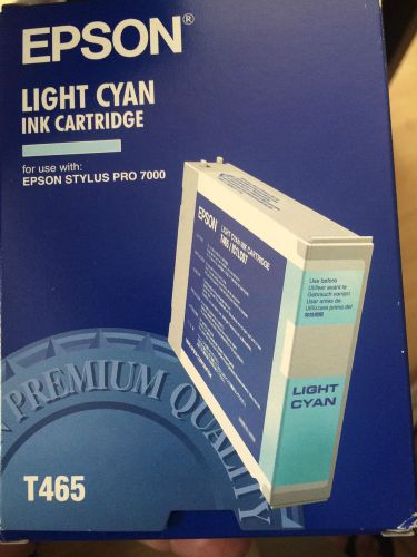New Genuine Epson Stylus Pro 7000 T465 Light Cyan Ink cartridge
