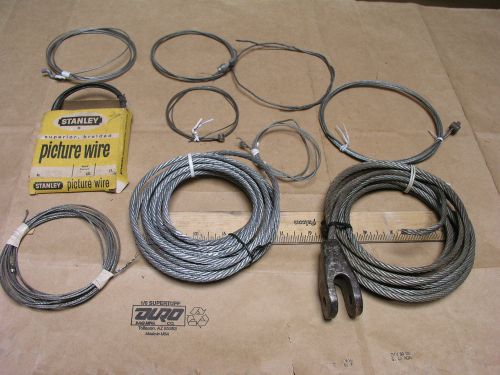 Picture wire to quarter inch wire rope, assorted lot for sale