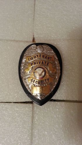 Obsolete Lieutenant OR Captain Private Security Vintage Style Shield Badges