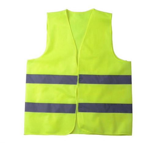 6 Safety Visibility Reflective Vest Construction YELLOW Large High Quality Lot