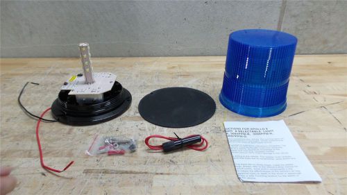 Wolo 3085ppm-b 12-60vdc 60 lumen blue led beacon strobe for sale