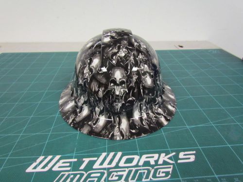 Full brim hard hat custom hydro dipped ,  terminator skulls !!new !! osha aprvd for sale