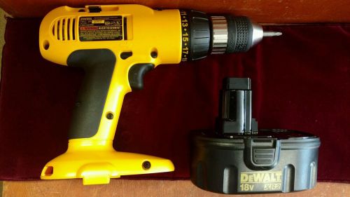 DeWalt DW995 Cordless ADJUSTABLE CLUTCH VSR 1/2&#034; Drill &amp; Battery