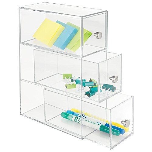 MetroDecor mDesign Office Supplies Desk Organizer for Paper Clips, Sticky Notes,