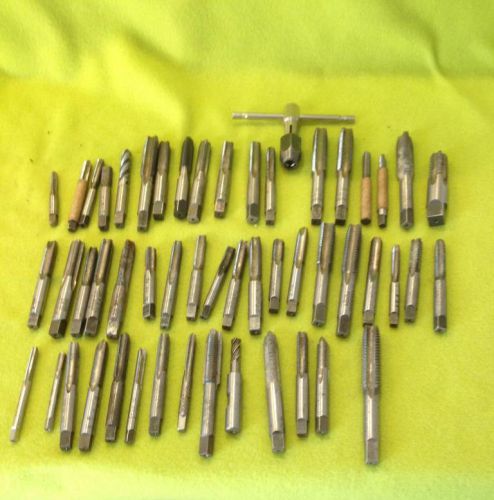 Vtg assorted lot of 45 + machinist taps vermont p&amp;w greenfield sossner hanson ++ for sale