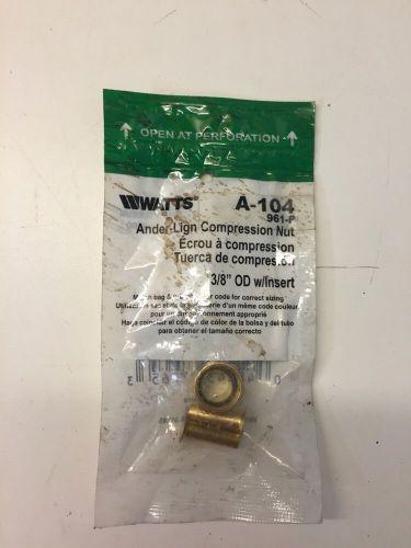 Watts Ander-Lign Compression Elbow #A-129 ~ 3/8&#034; OD x 3/8&#034; MIP with insert