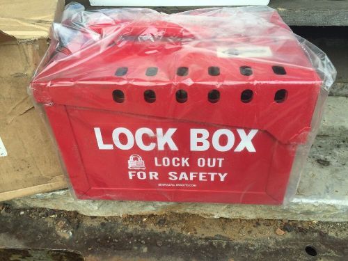 Brand new brady group portable group lock box osha safety lock red 65699 for sale