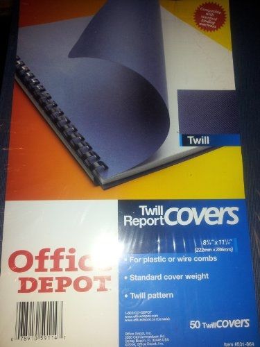 Office Depot(R) Vertical Embossed Paper Binding Covers, 8 3/4in. x 11 1/4in.,