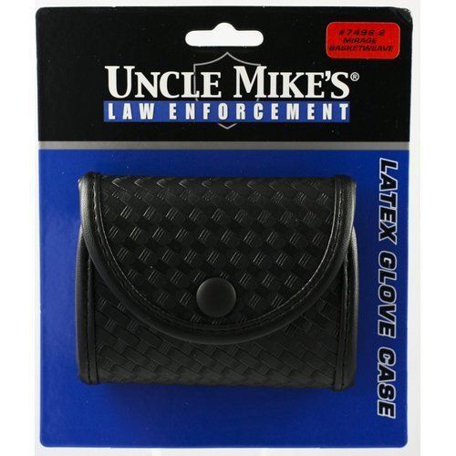 Uncle Mikes Mirage Basketweave Duty Double Latex Glove Pouch, Black